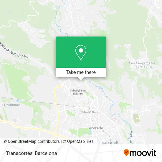 Transcortes map
