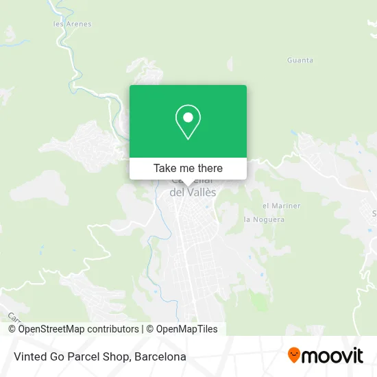 Vinted Go Parcel Shop map