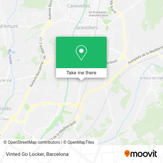 Vinted Go Locker map