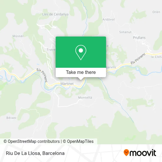 Riu De La Llosa map