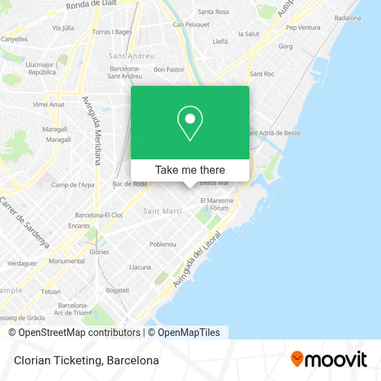 Clorian Ticketing map