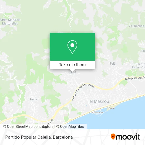 Partido Popular Calella map