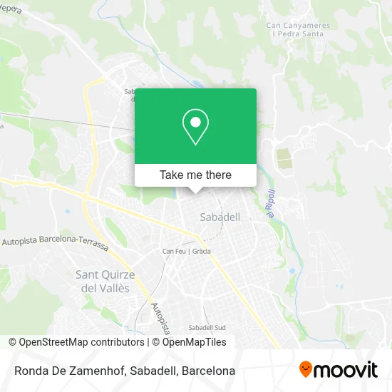 Ronda De Zamenhof, Sabadell map