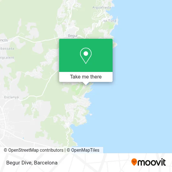 Begur Dive map