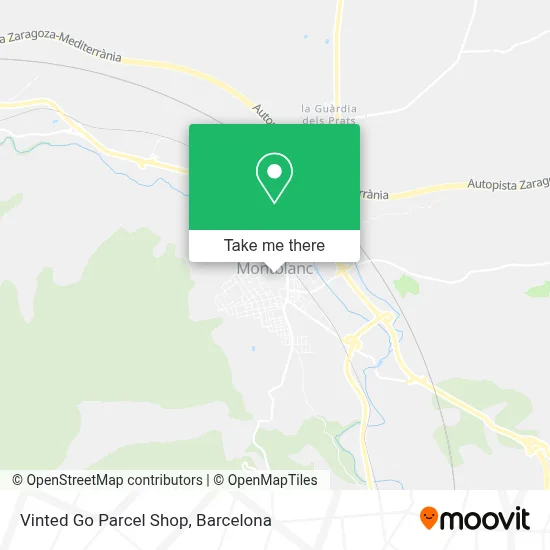 Vinted Go Parcel Shop map