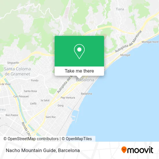 Nacho Mountain Guide map