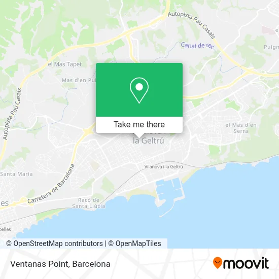 Ventanas Point map