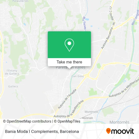 Bania Moda I Complements map