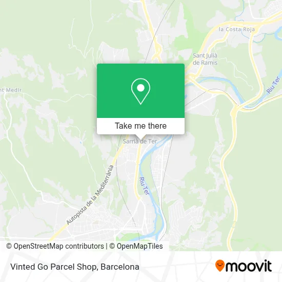 Vinted Go Parcel Shop map