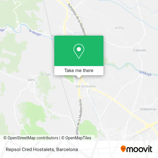 Repsol Cred Hostalets map