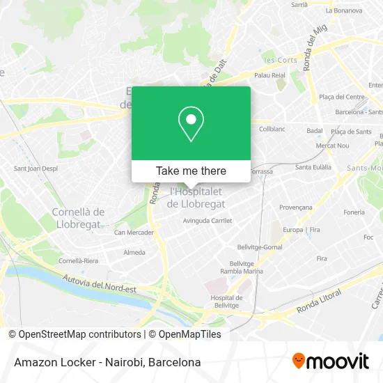 Amazon Locker - Nairobi map