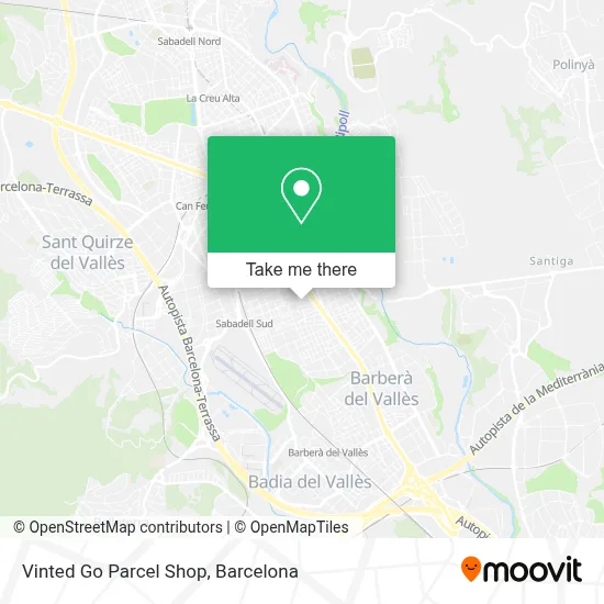 Vinted Go Parcel Shop map
