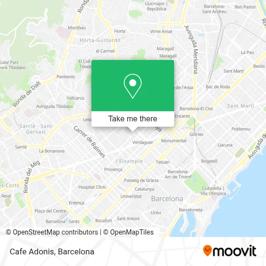 Cafe Adonis map