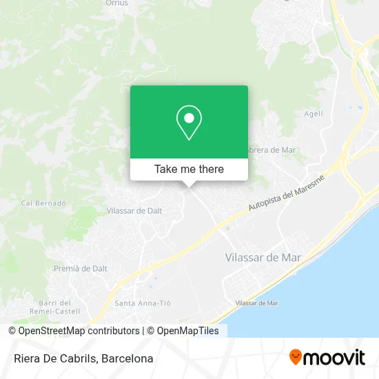Riera De Cabrils map