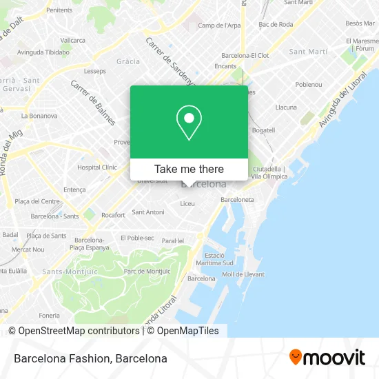 Moda Barcelona map