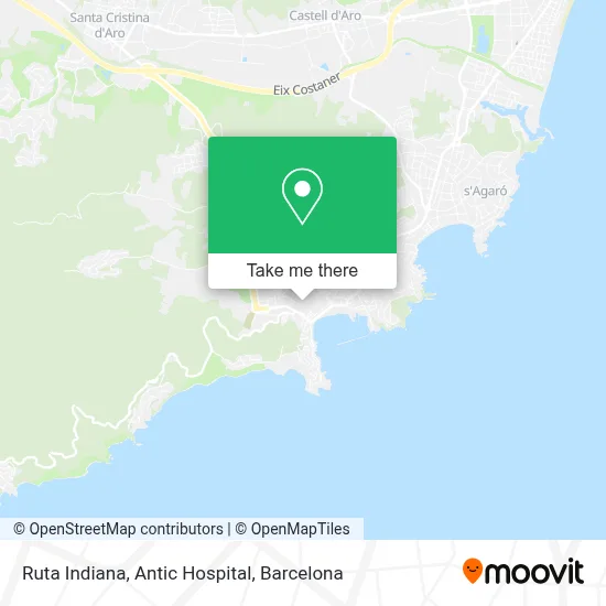 Ruta Indiana, Antic Hospital map