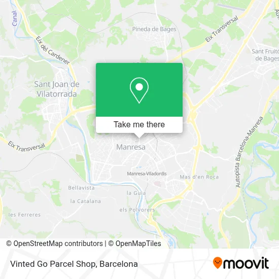 Vinted Go Parcel Shop map