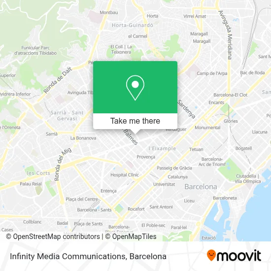 Infinity Media Communications map