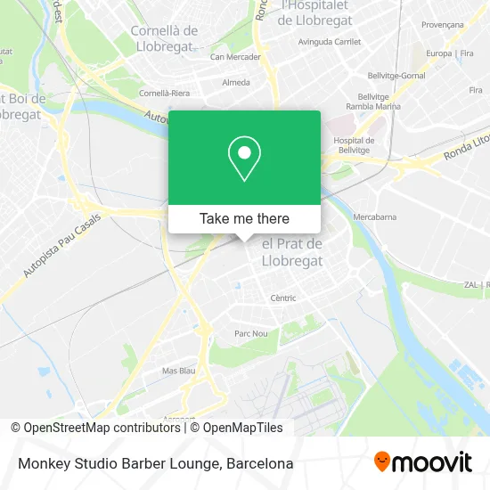 Monkey Studio Barber Lounge map
