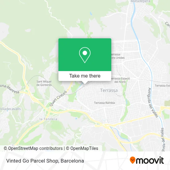 Vinted Go Parcel Shop map