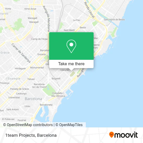 1team Projects map