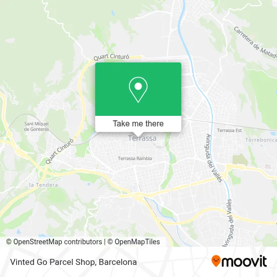 Vinted Go Parcel Shop map