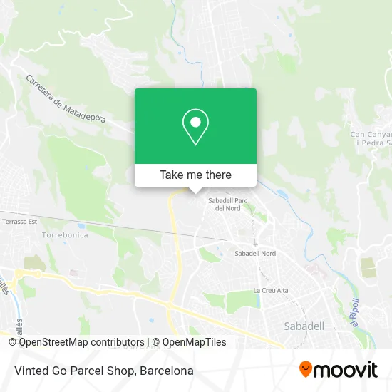 Vinted Go Parcel Shop map