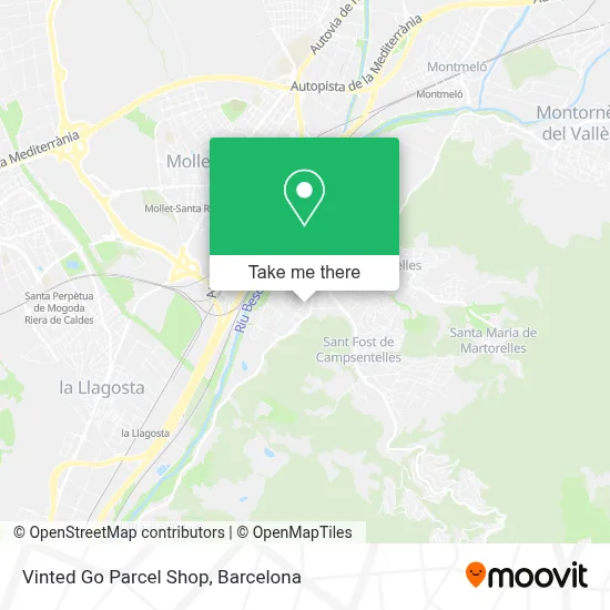 Vinted Go Parcel Shop map