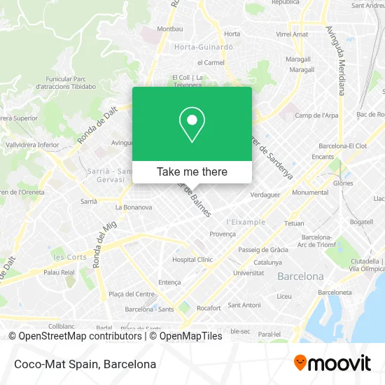 Coco-Mat Spain map