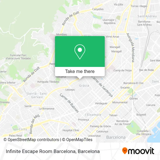 Infinite Escape Room Barcelona map