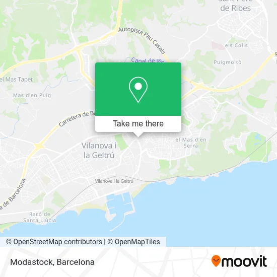 mapa Modastock