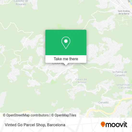 Vinted Go Parcel Shop map