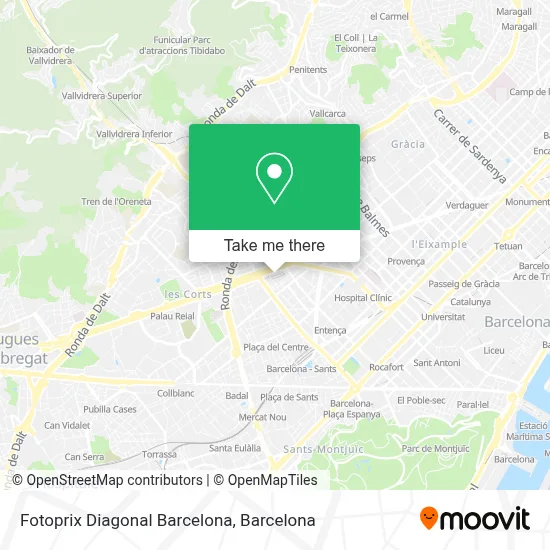 Fotoprix Diagonal Barcelona map