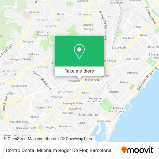 Centro Dental Milenium Roger De Flor map