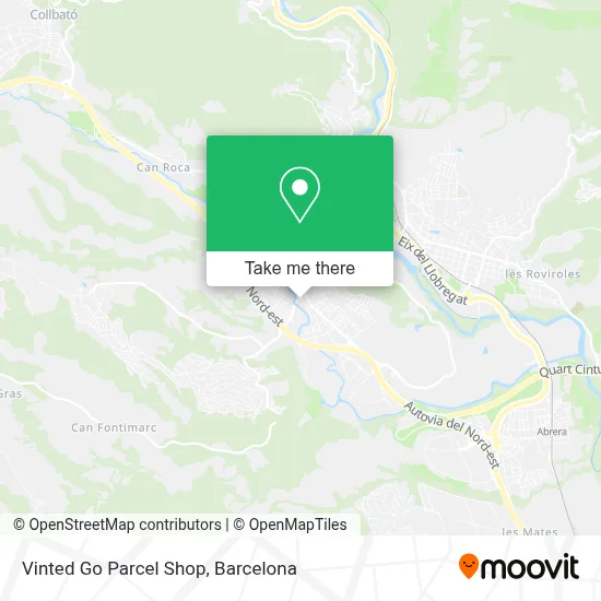 Vinted Go Parcel Shop map