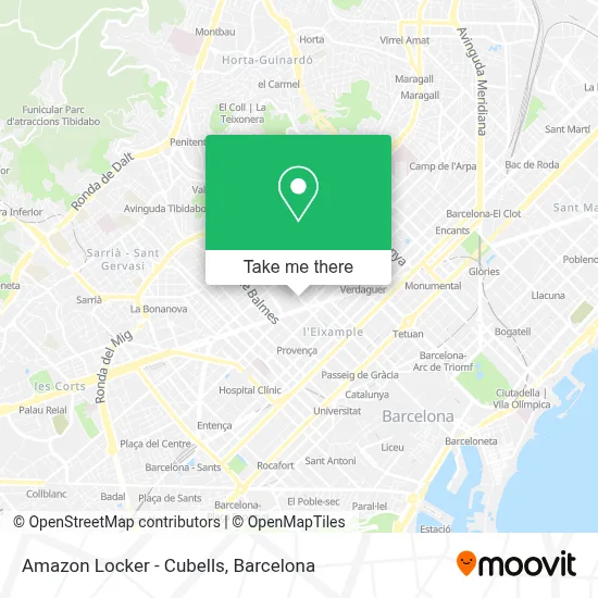 Amazon Locker - Cubells map
