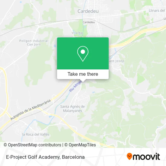 E-Project Golf Academy map