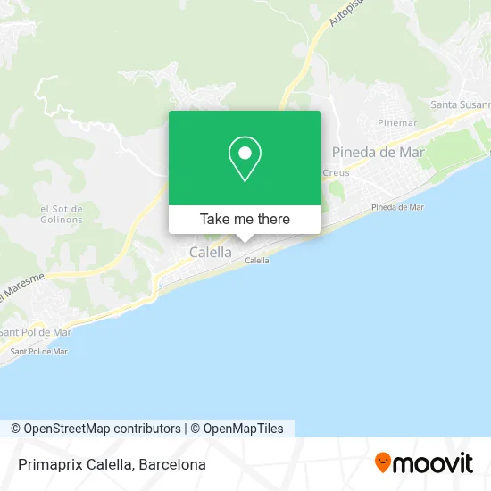 Primaprix Calella map