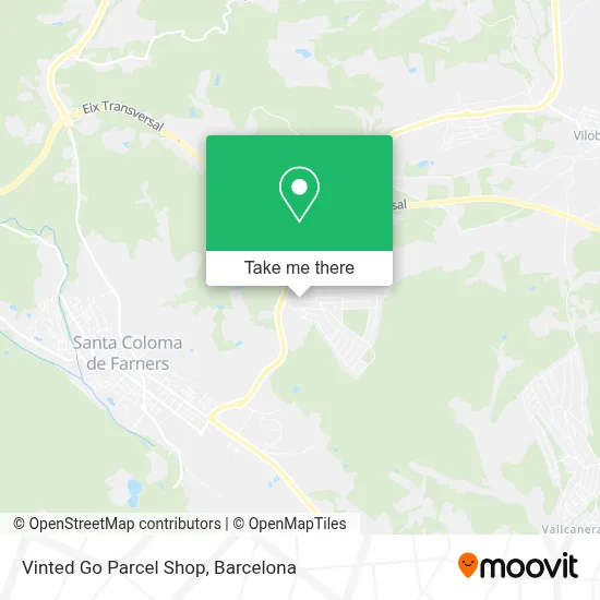 Vinted Go Parcel Shop map
