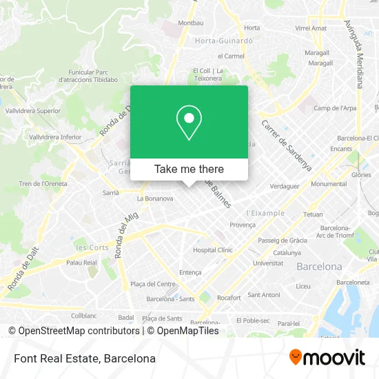 Font Real Estate map