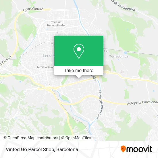 Vinted Go Parcel Shop map