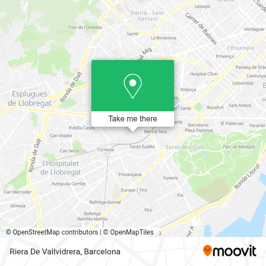 Riera De Vallvidrera map