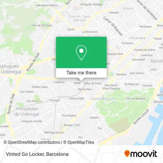 Vinted Go Locker map