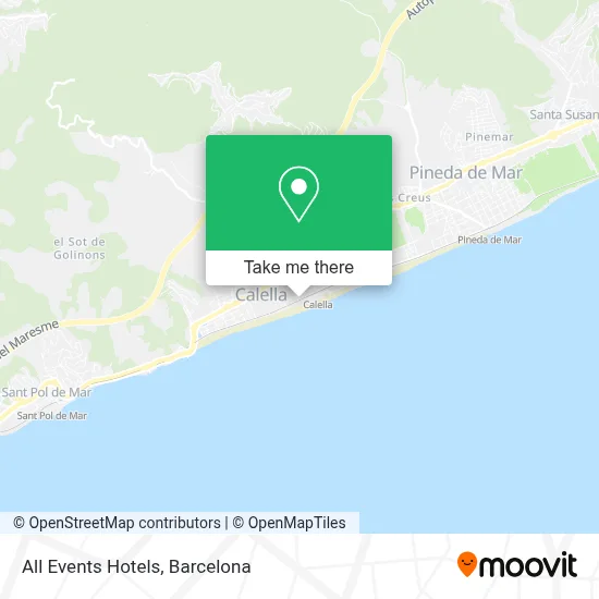 All Events Hotels map