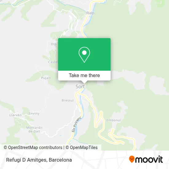 Refugi D Amitges map