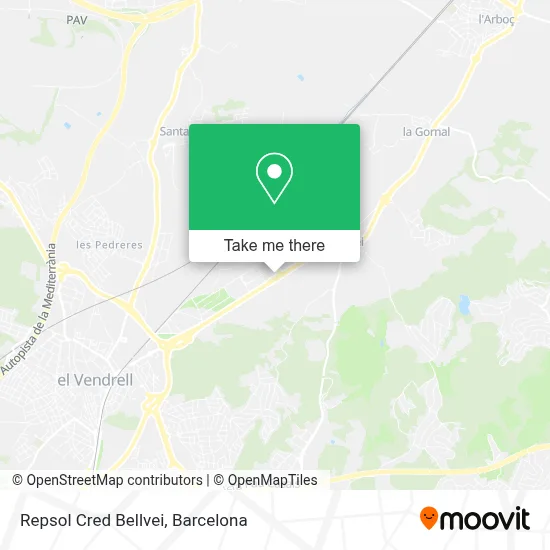 Repsol Cred Bellvei map