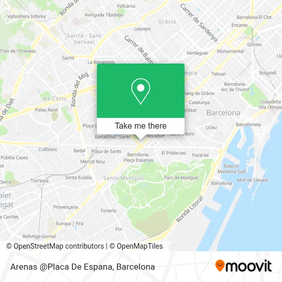 Arenas @Placa De Espana map