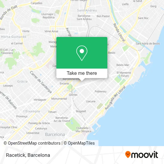 mapa Racetick