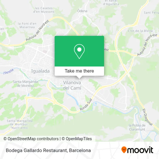 Bodega Gallardo Restaurant map