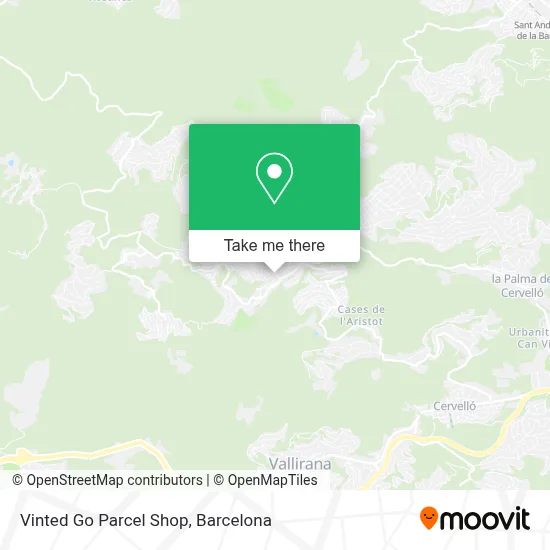 Vinted Go Parcel Shop map